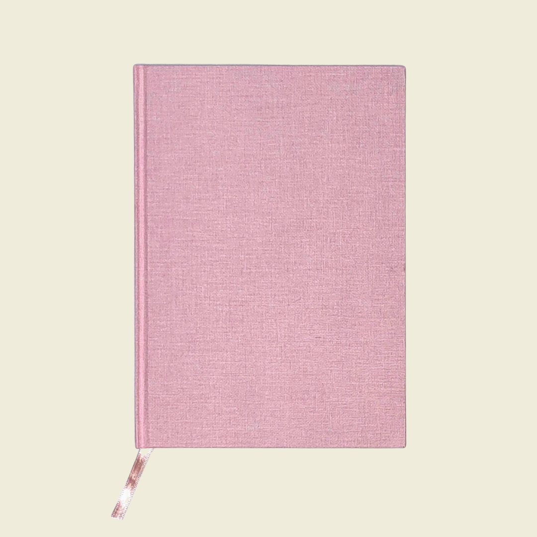 A5 Linen Notebook - Ballet Pink