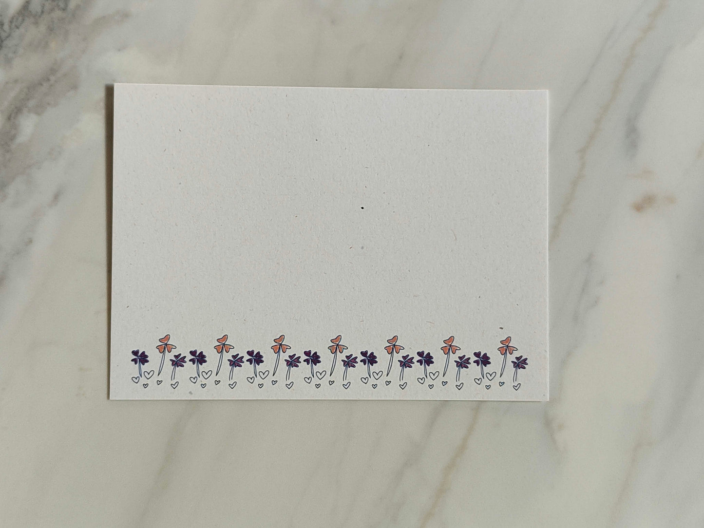 Loveheart Meadow Flat Cards - Pack of 5
