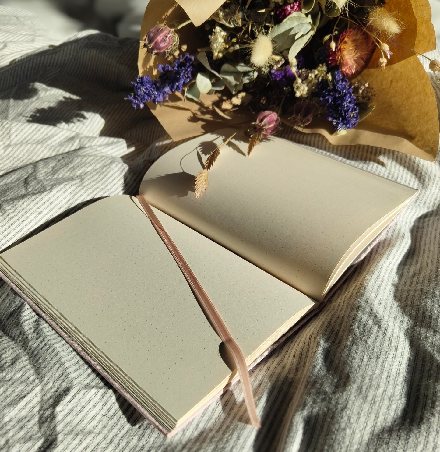 A5 Linen Notebook - Ballet Pink