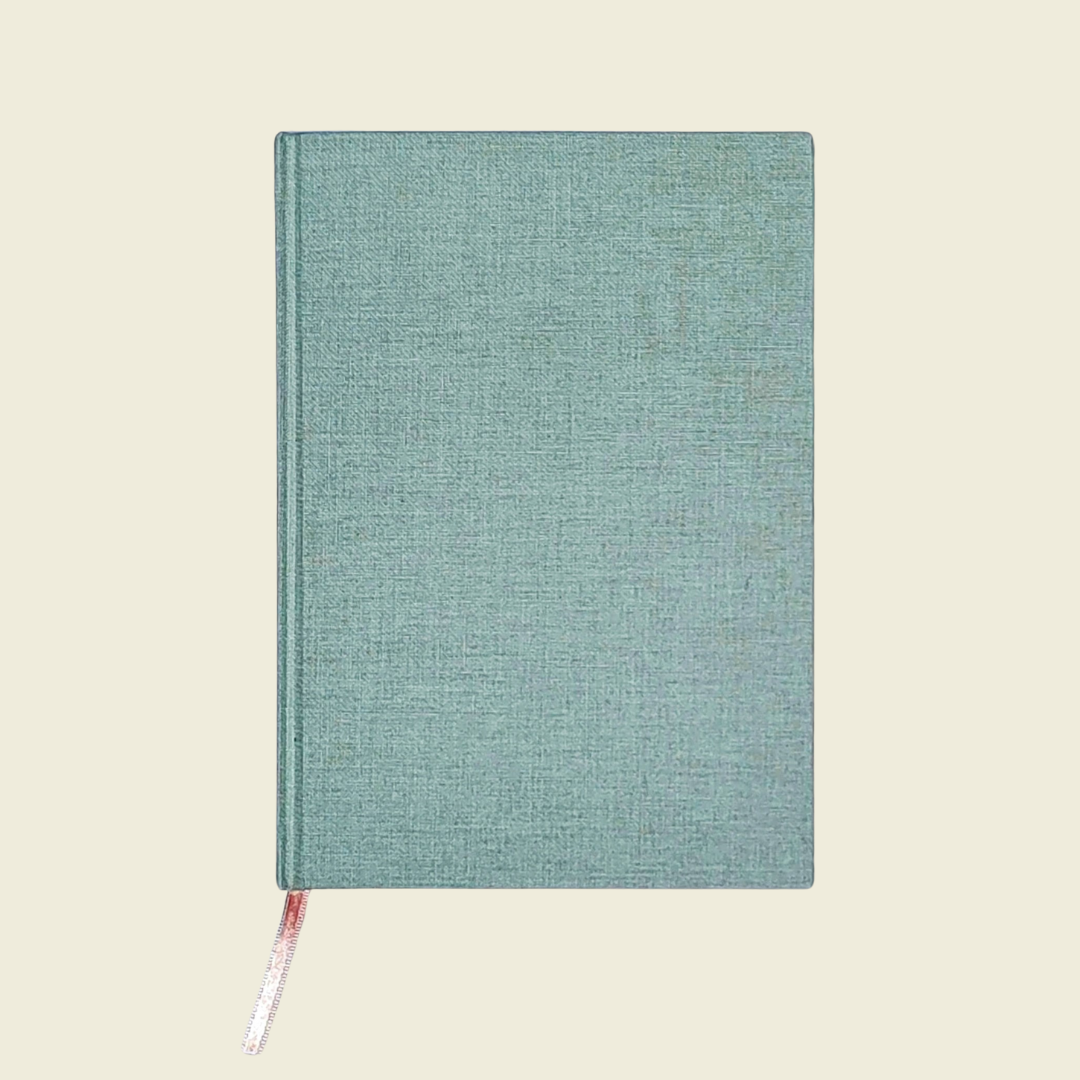 A5 Linen Notebook - Seafoam Green