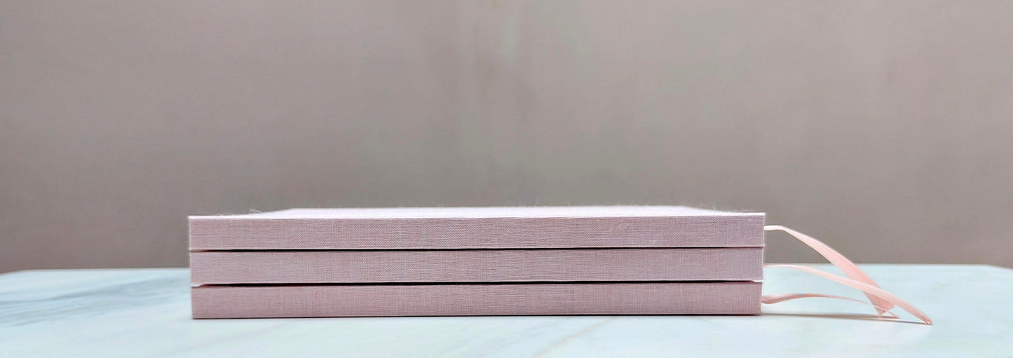 A5 Linen Notebook - Ballet Pink