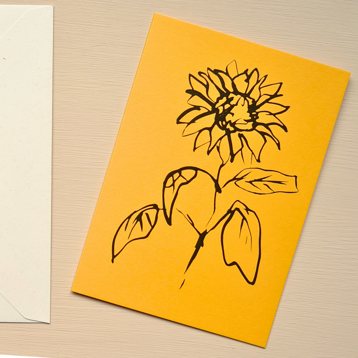 Botanical Greeting Card - Sunflower - Atelier Auge