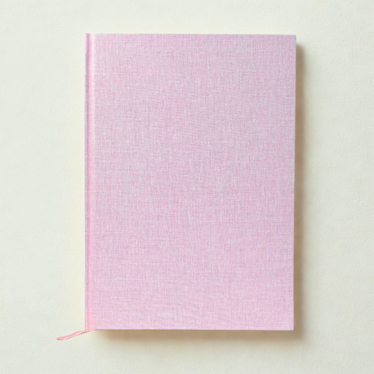 A5 Linen Dot Grid Journal - Ballet Pink