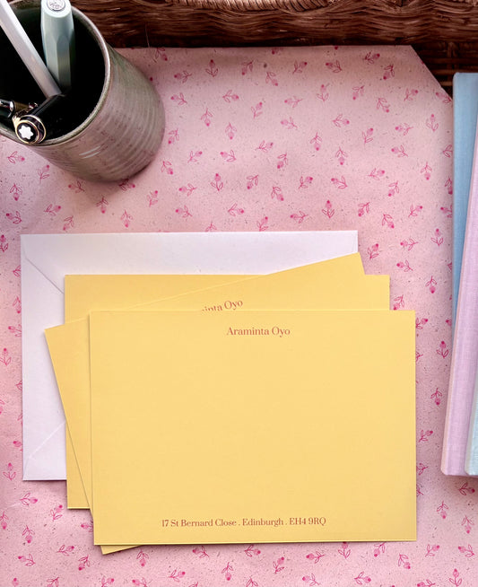 CORRESPONDENCE CARDS - MELLOW YELLOW
