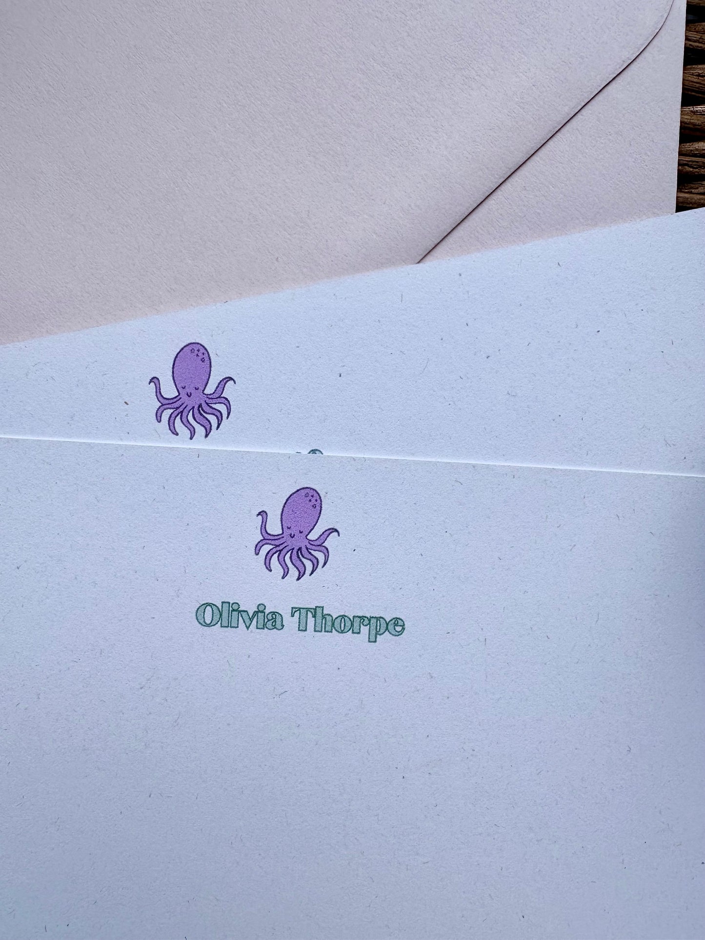 CORRESPONDENCE CARDS - OCTOPUS DESIGN