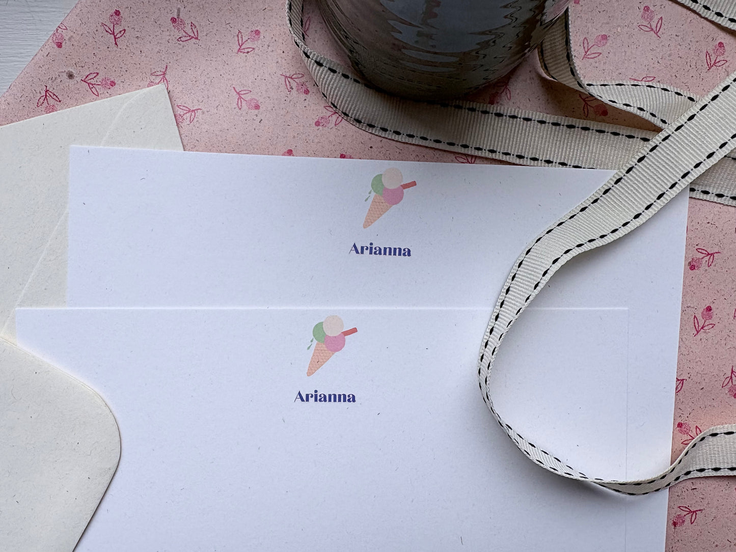 Ice Cream Note Cards - Pack of 12