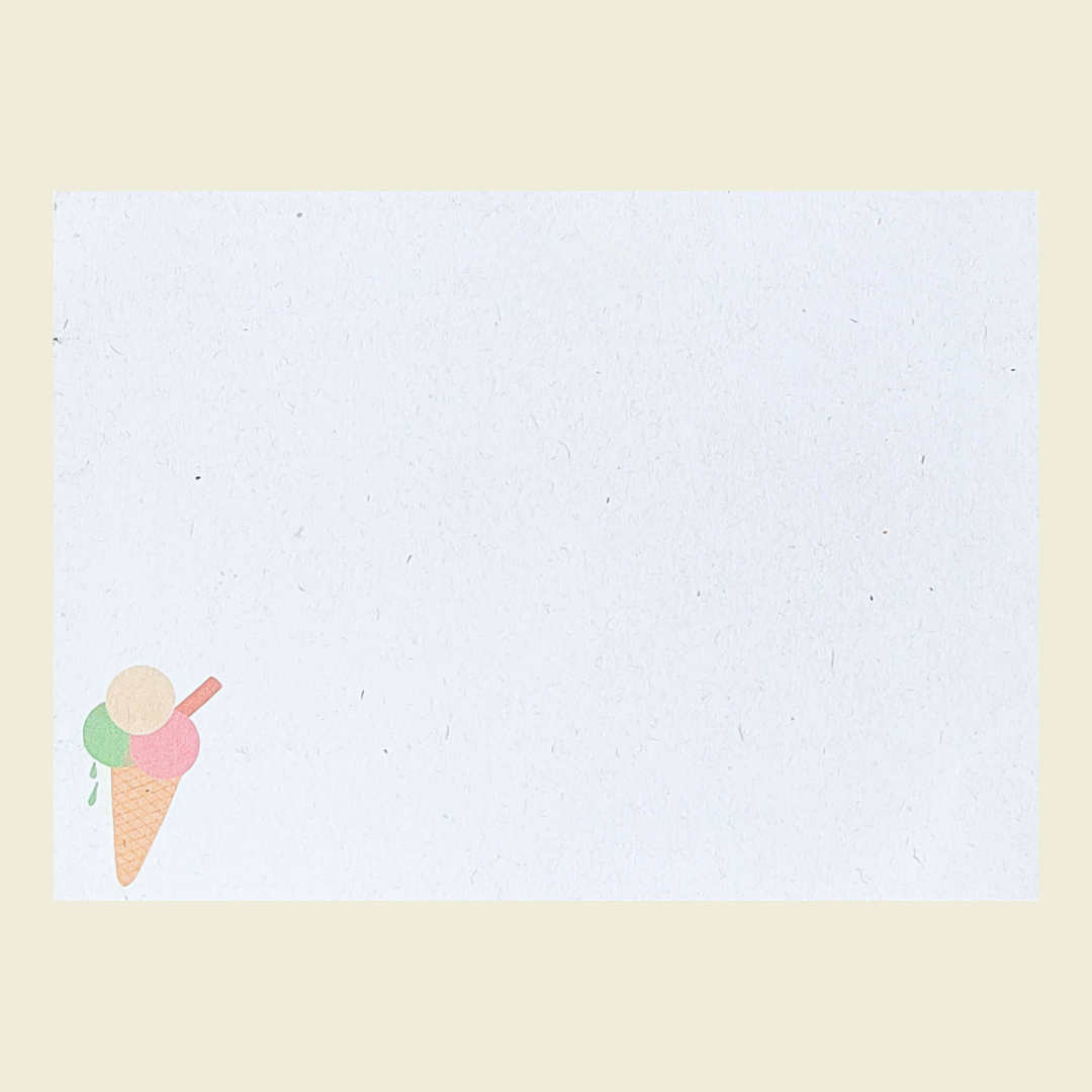 Ice Cream Flat Cards - Pack of 12
