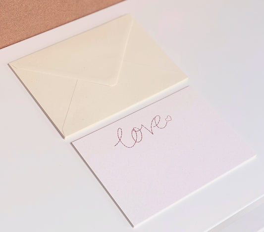 'LOVE' Flat Cards - Pack of 5