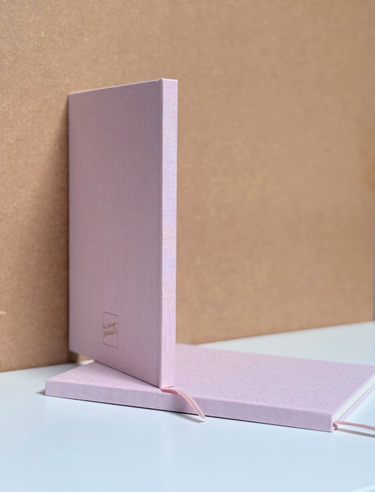 A5 Linen Notebook - Ballet Pink