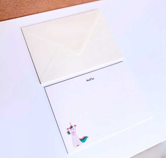 Unicorn Flat Cards - Pack of 12