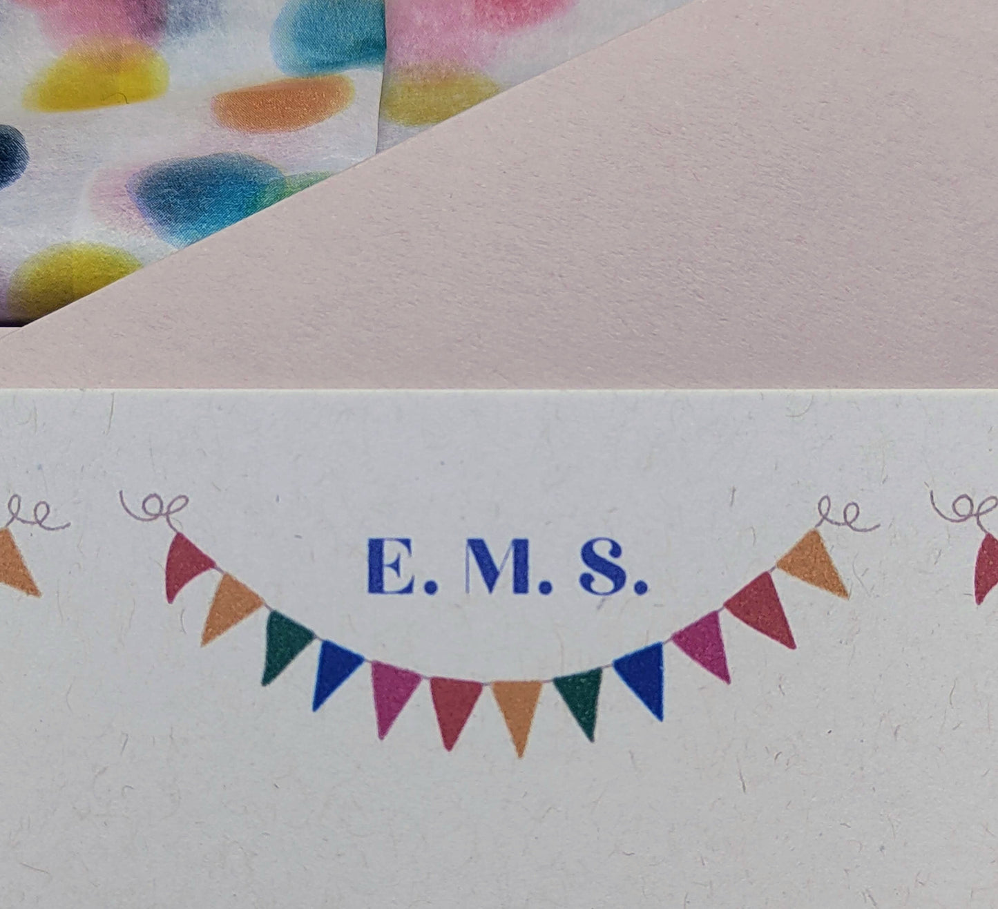 Bunting Trio Flat Cards - Pack of 12